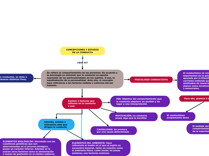 CONCEPCIONES Y ESTUDIO DE LA CONDUCTA Mind Map